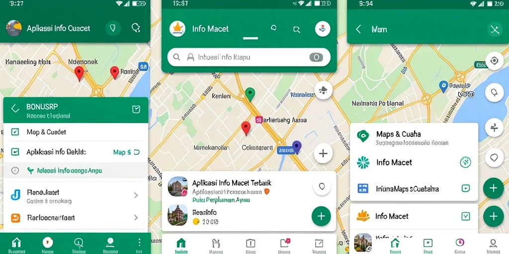Antarmuka aplikasi BONUSRP menampilkan informasi lalu lintas secara jelas.
