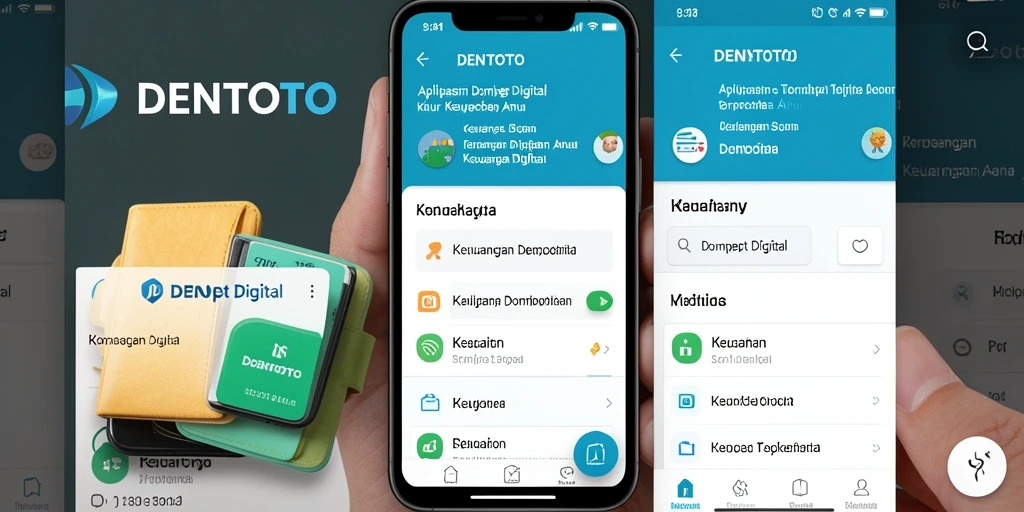 Antarmuka aplikasi DENTOTO menampilkan fungsi Dompet Digital yang efisien.