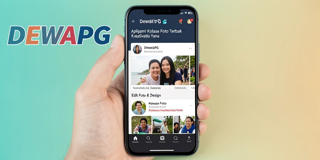 Antarmuka pengguna <strong>DEWAPG</strong> yang menarik untuk Kolase Foto.