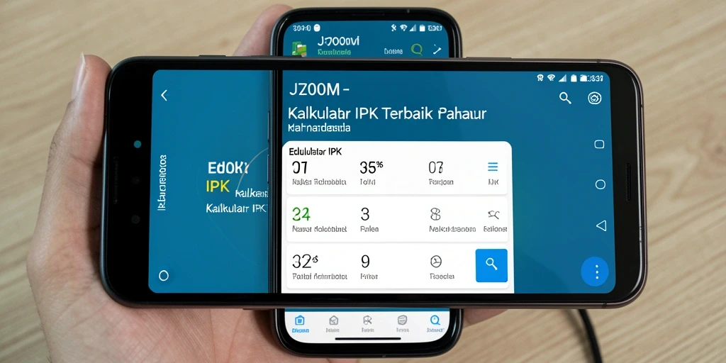 Antarmuka J200M yang menarik dan mudah digunakan untuk kalkulasi IPK.