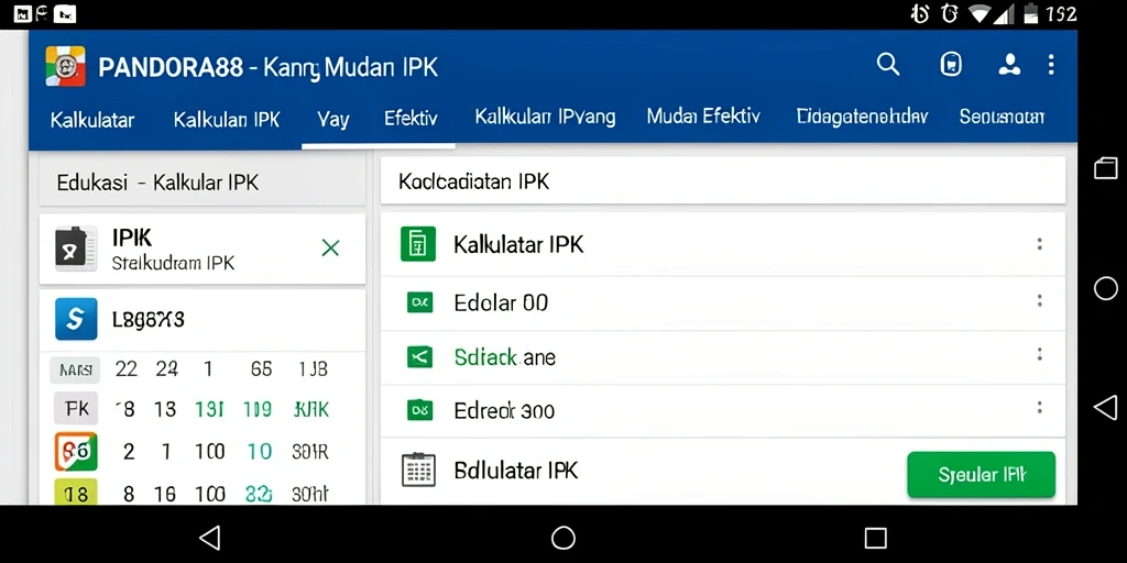 Tampilan antarmuka PANDORA88 dengan fitur Kalkulator IPK yang intuitif.