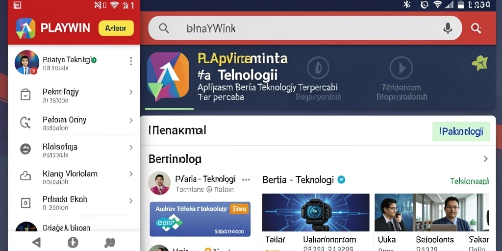 Antarmuka PLAYWIN yang informatif dan modern.