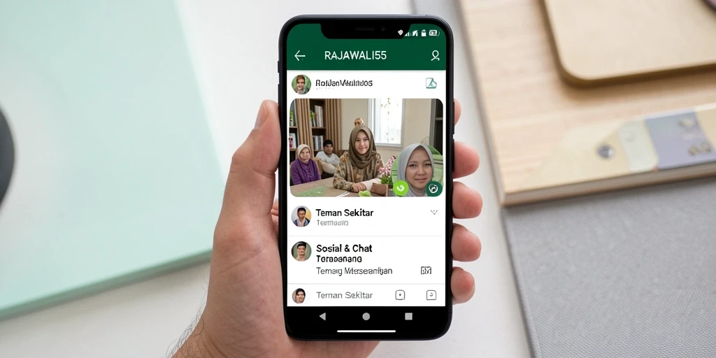 Antarmuka pengguna RAJAWALI55 yang interaktif dan modern.