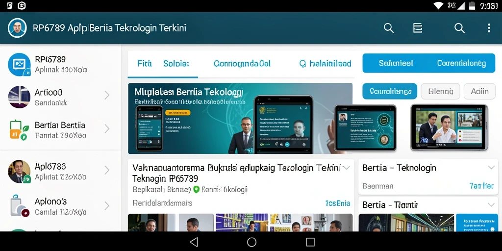 Antarmuka RP6789 yang modern dan informatif.