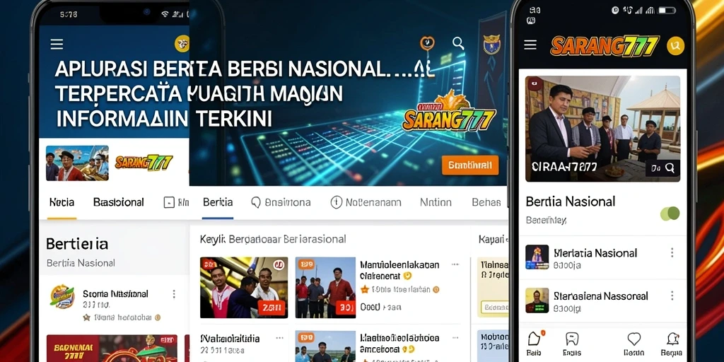 Antarmuka user-friendly dari aplikasi Berita Nasional SARANG777.