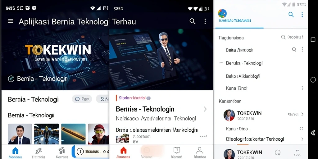 Antarmuka TOKEKWIN yang modern dan fungsional
